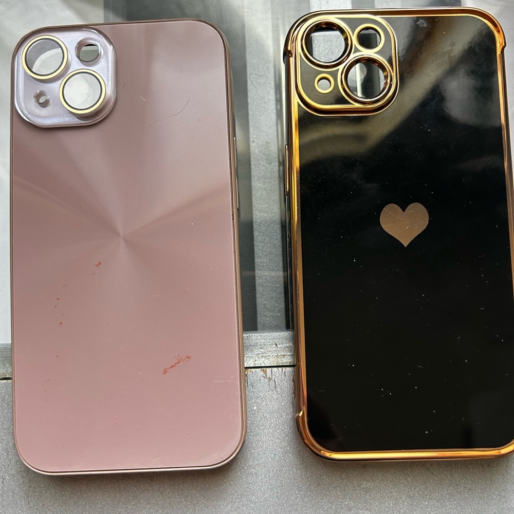 Pink and Black Slim Protective Phone Case Set - (iPhone 14)